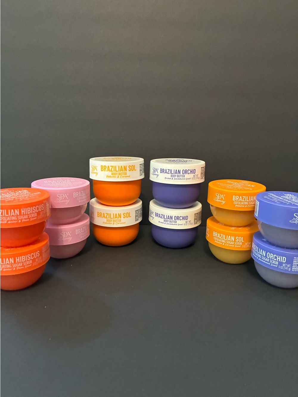 SPA Luxury Brazilian Body Butter & Body Scrubs Collection bundle